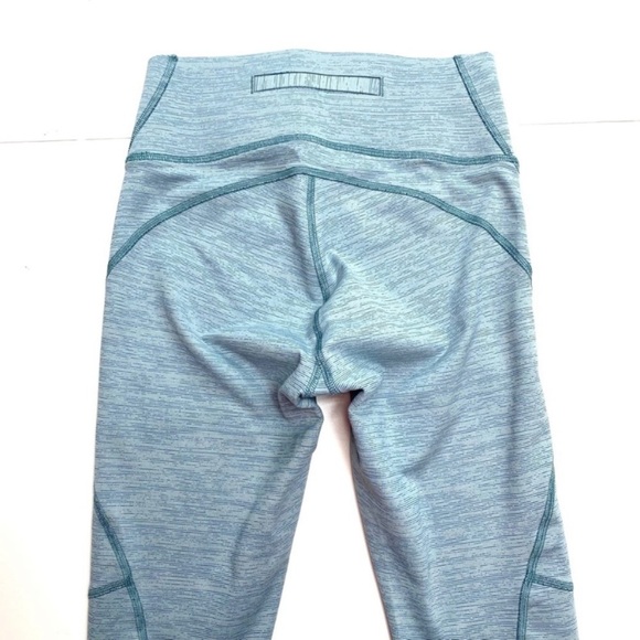 Outdoor Voices Core 3/4 Leggings Workout Tights Light Blue Green - Picture 5 of 9